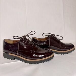 Franco Sarto Oxford Shoes Burgundy Size 8